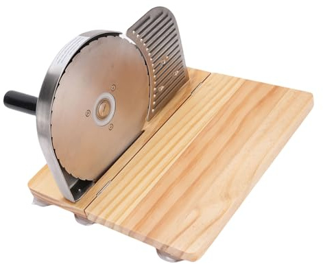 Mumusuki Trancheuse à Pain Manuelle, Trancheuse à Manivelle D'épaisseur Réglable avec Ventouse pour Pain au Levain Fait Maison