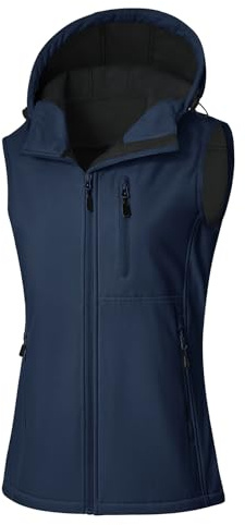 RITOSTA Gilet Softshell Donna Impermeabile Smanicato Giacca Senza Maniche Donna Leggera Antivento Gilet Sportivo Casual per l'outdoor Giacche con Cerniera e Tasca