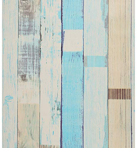 FENTIS Papel Pintado Efecto Madera Plástico Autoadhesivo Verde Despegar y Pegar Papel de Contacto 44.5x1000cm Rollo Desenfundable para Cocina Puerta de Armario de Baño