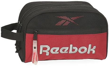 Reebok Portland Trousse de Toilette Deux Compartiments Adaptable Noir 26 x 16 x 12 cm Polyester, Noir, Talla única, Trousse de Toilette 2 Compartiments Adaptable