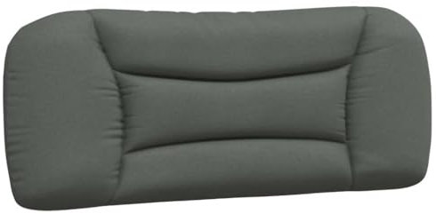 vidaXL Kopfteil Kissen, Kopfteilkissen mit Reißverschluss, Rückenkissen mit hervorragender Rückenlehne, Kopfkissen Lesekissen, Dunkelgrau 100cm Stoff