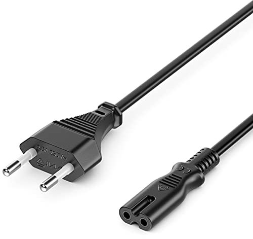 deleyCON 10m Netzkabel Stromkabel Strom Kabel Stecker Typ C Eurostecker auf C7 Buchse Euro-Netzkabel Kleingerätekabel Euro 8 TV Blu-Ray Haushaltsgeräte Netzteile - Schwarz