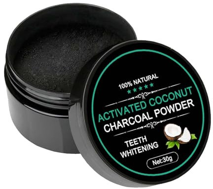 Charcoal Toothpaste Powder - Teeth Whitener with Activated Charcoal | Stain Remover for Teeth | Safe for Gums and Enamel, Includes Toothbrush for Natural Whitening & Breath