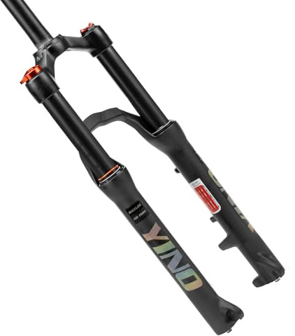 AEYINO 24 inch MTB Air Suspension Fork 120mm Travel, QR 9mm Disc Brake 74mm, 1-1/8 Straight Tube Manual Lockout XC AM Ultralight Mountain Bike Front Forks