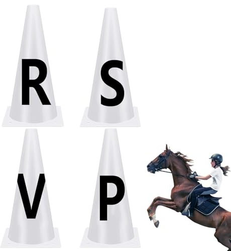 Générique Dressyr koner med bokstäver, bärbar hästutrustning - träningskoner med alfabet | för ryttare tränare arrangörer fotarbete cavaletti snodd skålarbete