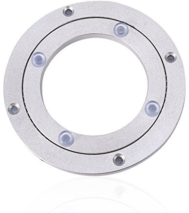 Yosoo Heavy Duty Aluminium Alloy Rotating Bearing Turntable Round Dining Table Smooth Swivel Plate (Size : 10inch)