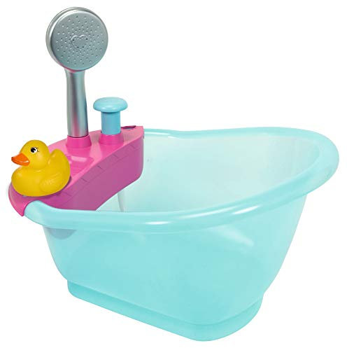 Simba 105560123 New Born Baby Bañera, con función de Bomba y Pato, para muñecas de 30-43 cm, 32,5 cm, a Partir de 3 años, Accesorios para muñecas