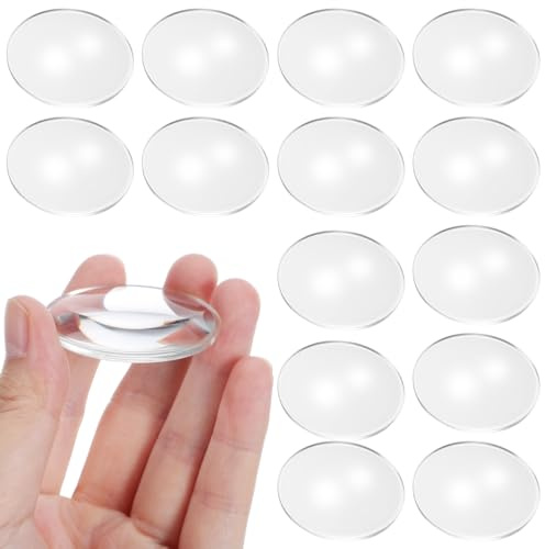 Hemobllo 20 stycken optisk lins – dubbla konvexlinser med 42 mm diameter, 68 mm brännvidd bikonvex lins lupplins