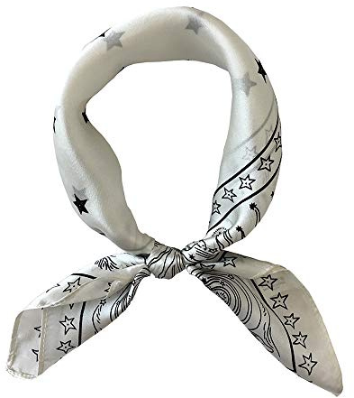 FONYVE 100% Mulberry Silk Scarfs for Women - Lightweight Square Satin Head Scarf - Small Silk Hair Scarf for Sleeping 21 x 21