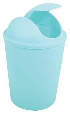 MSV Cubo de Basura AKO 5,5l con Tapa abatible Verde Pastel