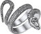 ChainsHouse Punk Ring für Herren Männer Edelstahl Statement Fingerring Gothik Schlangenring mit Geschenkebox für Weihnachten Halloween
