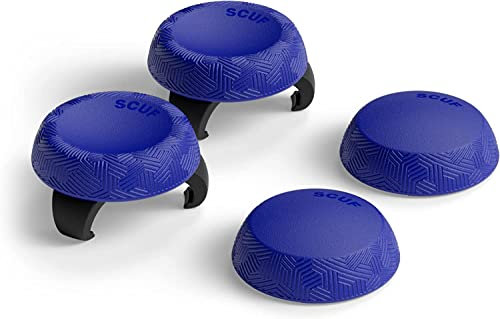 SCUF Control Empuñaduras para el Pulgar - Pack de 4 con 2 Bases - Táctica - Empuñaduras de Pulgar para Joystick Para Xbox One y Xbox Series X|S, PS4, PS5, Nintendo Switch Controlador Pro - Azul