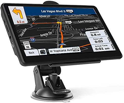 GT HITGX GPS pour voitures, mises à jour gratuites à vie, cartes de l'UE 7, recherche de code postal et guidage vocal, alerte radar, aide au guidage de voie, POI