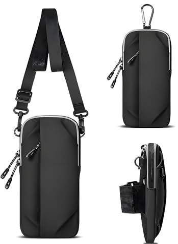 GORWRICH 2-in-1 Running Armband & Sling Bag, Waterproof Running Phone Holder up to 6.8, Anti-Slip Gym Crossbody Bag, Fitness/Casual Shoulder Bag