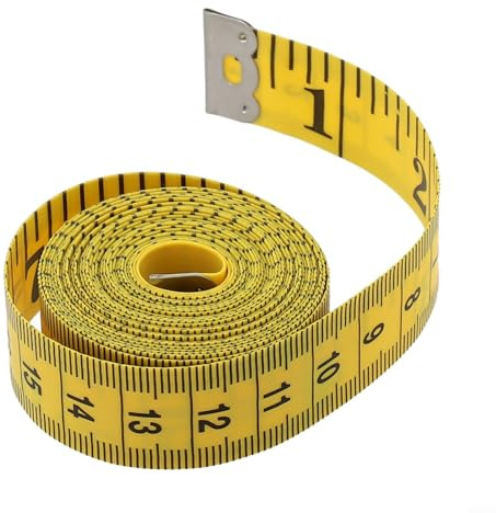 Metro da sarto morbido su entrambi i lati da 300 cm con estremità in metallo stampa nera su nastro in PVC flessibile multicolore per misurazioni accurate di cucito