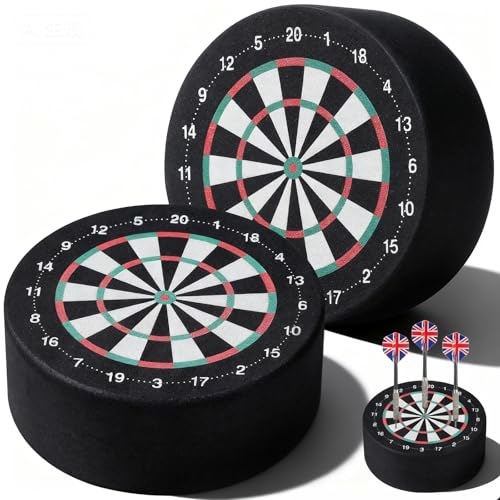 Zocipro 2Pcs Dart Holder, Mini Dart Station, 10cm Diameter, Darts Storage Rack For Soft & Steel Tip Darts, Dartboard Accessories (Black)