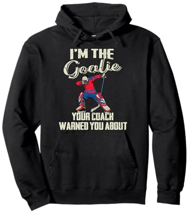 BZR Maillot de Gardien de But de Hockey pour garçon Sweat à Capuche