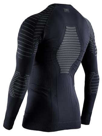 X-Bionic Invent 4.0 Langärmliges Kompressions-Jersey-T-Shirt Schwarz Mann Grösse S