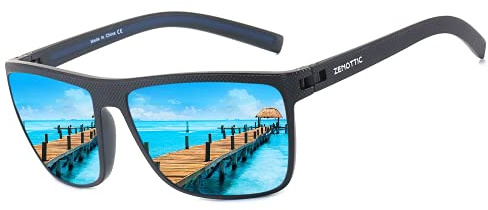 ZENOTTIC Polarized Sunglasses for Men Lightweight TR90 Frame UV400 Protection Square Sun Glasses