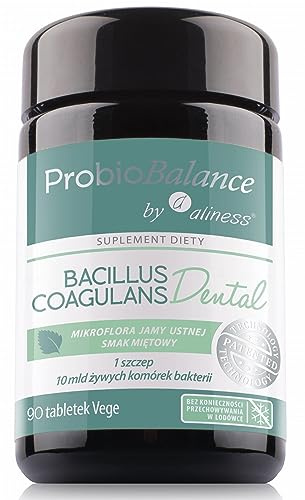 ProbioBalance by Aliness - Dental - Bacillus Coagulans - Microflora orale - 1 ceppo da 10 miliardi di cellule batteriche vitali - 90 losanghe - Gusto: menta