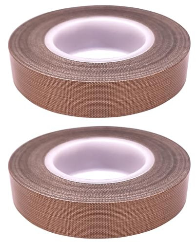 cyclingcolors 2x Cinta adhesiva de teflón PTFE alta temperatura para impresora 3D sellado al vacío aislante máquina de sellado castaño, 13mm x 10m