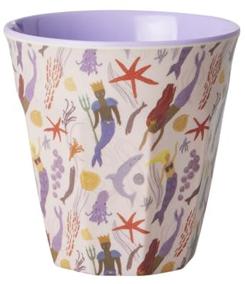 ReWu Rice Melamin Becher Medium - Mermaid Print - Kinderbecher Campingbecher Campinggeschirr Trinkbecher Melamingeschirr Bruchsicher BPA-frei 250ml