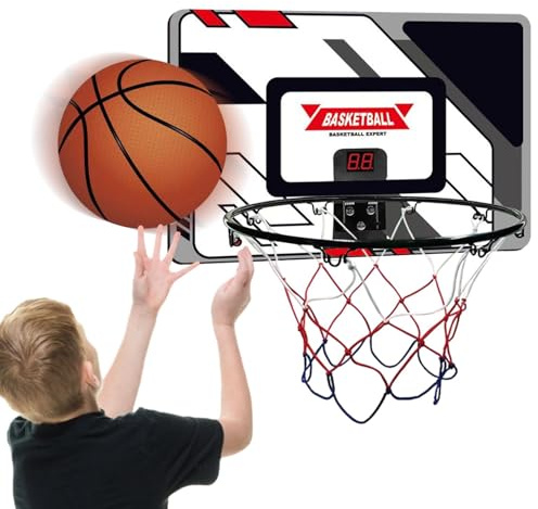 Lnhgh Inomhus basketkorg, basketkorg för - basketkorg för med elektronisk anslagstavla, batteridriven sportspelset, dekoration av