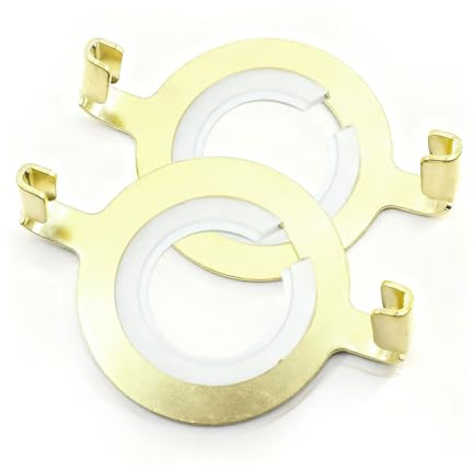 2PCS Lamp Harp Saddle Base Convert E27 to E14 Antique Gold Saddle Lamps Stand Threaded Base Collar Ring Adapter Lampshade Holder for Replacement Metal Lamp Shade Accessories and Parts Bracket