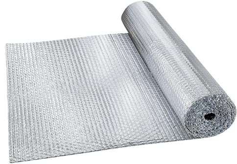 Nudorpn Bloqueador de calor de ventana - Película aislante térmica impermeable con puntos para aislamiento térmico | Aislamiento de papel de aluminio y de burbujas | Para uso para
