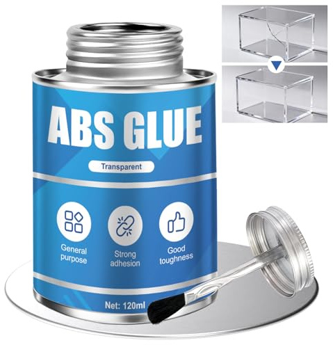 ALLONY Cola de Contacto, Pegamento Plastico Extrafuerte, Pegamento ABS, Pegamento para Metacrilato, Transparente y Hermoso, Adecuado para ABS, PVC, Acrílico, Vidrio, Plástico, Cerámica, 120ML