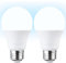 TORCHSTAR Universal Garage Door Opener LED Light Bulb, 100W Eqv. 1700lm Ultra Bright, Minimize Interference with Remotes, UL FCC Listed, 120V, A19 Bulbs, 15W, E26 Base, 5000K Daylight, Pack of 2