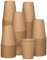 Comfy Package GUSTO [12 oz. - 350 ml - 100 unidades] Vasos desechables de papel kraft, vasos para café caliente marrón sin blanquear - Vasos ecológicos - Formerly