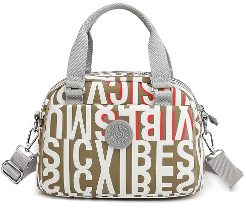 FORRICA Handtaschen Damen Freizeit Leicht Umhängetasche Frauen Crossbody Tasche Oxford Stoff Wasserdicht Damenhandtaschen Buchstabe