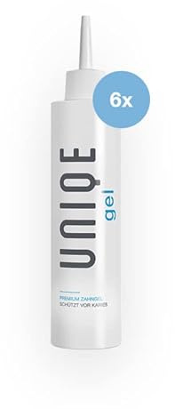UNIQE Zahngel 6er Set | Für die UNIQE One Lamellenzahnbürste | Fluorid Gel für Gesunde Zahnpflege & Kariesschutz | Zahnpasta Ersatz mit Minz-Aroma