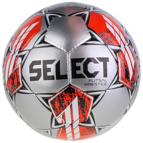 Select Futsal Prestige Ball Futsal Prestige Silver, Unisex, Ball zum Fußball, Silver/Black/Red, 4