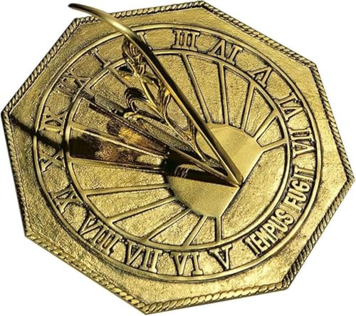 ANTIQUEMEDIEVAL Meridiana ottagonale classica in ottone, regalo di bellezza e stile per la tua meridiana interna ed esterna