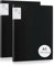 Srvnpioy 2 Stück A3 Päsentationsdisplay Buch, Sichtbuch in A3 Format, Mit 20 Klarsichthüllen für 40 Blatt, für Kunstwerke, Urkunden, Portfolio, Schwarz