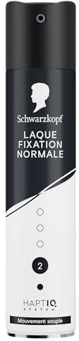 SCHWARZKOPF, Laque Fixation Normale, Mouvement souple, Technologie Haptiq System, Résultat naturel, Formule végane, Sans silicone, Fixation normale, Tenue longue durée, S'élimine au brossage, 250ml