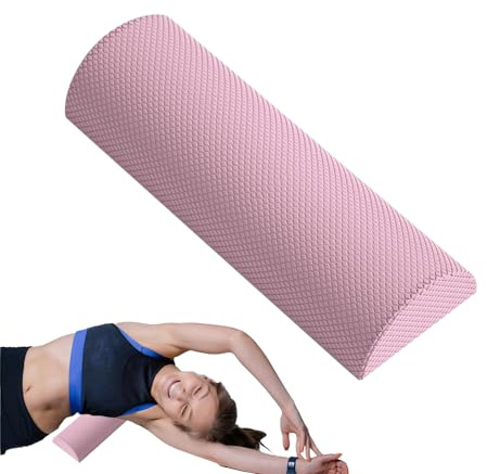 Rullo mezzo in schiuma, mezzo rotondo in schiuma, strumento per massaggio muscolare per yoga, pilates, esercizi di stretching della schiena