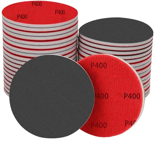 Necosthua 16Pcs 5 Inch Sanding Sponge Disc Hook and Loop 400 Grit Wet Dry Sanding Pads, Drywall Sandpaper Blocks for Wooden Drywall Sheetrock and Metal Glazing