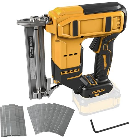 Clavadora inalámbrica para batería Dewalt de 20 V máximo, pistola de clavos de batería de 18 GA, grapadora eléctrica 2 en 1 con 1000 clavos y 1000 grapas para mejoras del hogar (solo herramienta)