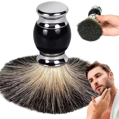 Brocha de afeitar |.Brocha de afeitar de pelo de tejón ultrasuave con mango cómodo que genera espuma espesa y lujosa para el día del padre