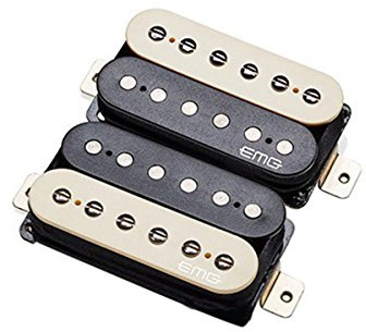 EMG Super 77 Retro Active Electric Guitar Humbucker Pickup Set, Zebra