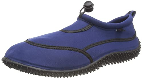 Wet Shoes Mens Adult Size Aqua Beach Surf Water Swim Foot Protection (Navy Blue & Black, Numeric_6)