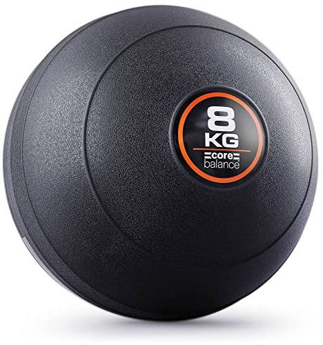 Core Balance Slam Ball No Bounce Medicine Exercise Ball Heavy Duty PVC for Strength Training (8kg)