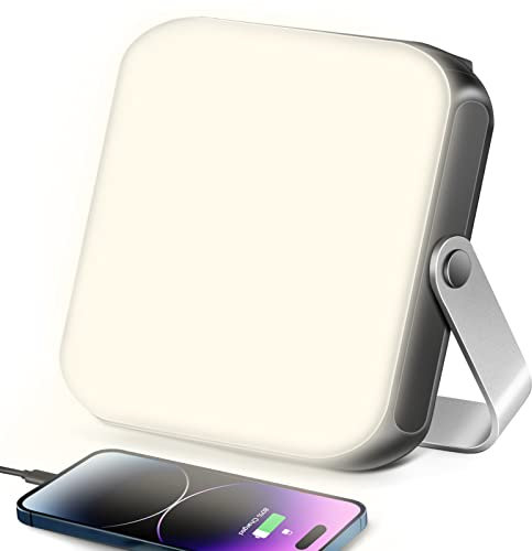 ZOVHYYA Campinglampe Akku Baustrahler 12000mAh 85W Akku Lampe 1000lm Arbeitsbeleuchte 6500K 5 Modi SOS-Notruf und 3 Helligkeitsstufen 2 USB Mobile Energie Wasserdicht Geeignet für Außenbereich