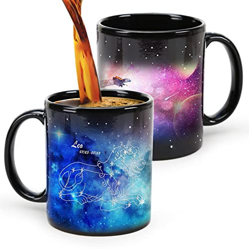 Leo Tasse, Sternbild Kaffeetasse, erhitztes Wasser Verfärbung,Zodiac Constellation Cup 11oz, magische Tassen.