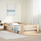 vidaXL Massivholzbett, Holzbett Bett ohne Matratze, Bettgestell mit Kopfteil Lattenrost, Bodenbett Einzelbett für Schlafzimmer, 80x160cm Kiefernholz