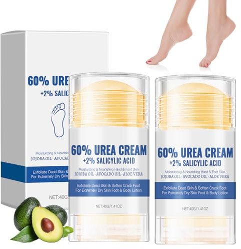 2 Stück Fußcreme Trockene Füße Hydrating and Anti-Cracking Foot Cream Feuchtigkeitsspendende Anti-Riss-Fußcreme Urea Creme Fußpflegecreme Lindert Extreme Trockenheit und Rissbildung der Füße