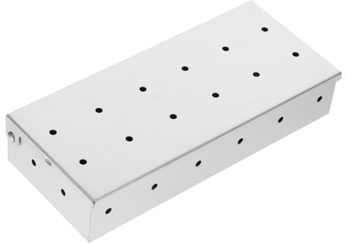 HOLIDYOYO Scatola Per Affumicatura in Acciaio Inossidabile Scatola Per Affumicatura Con Coperchio Accessorio Per Barbecue Per Grill Gas o Funziona Con Trucioli Di Legno